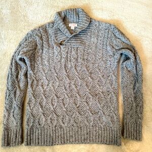 Cat & Jack gray cable sweater, size 8/10 boys